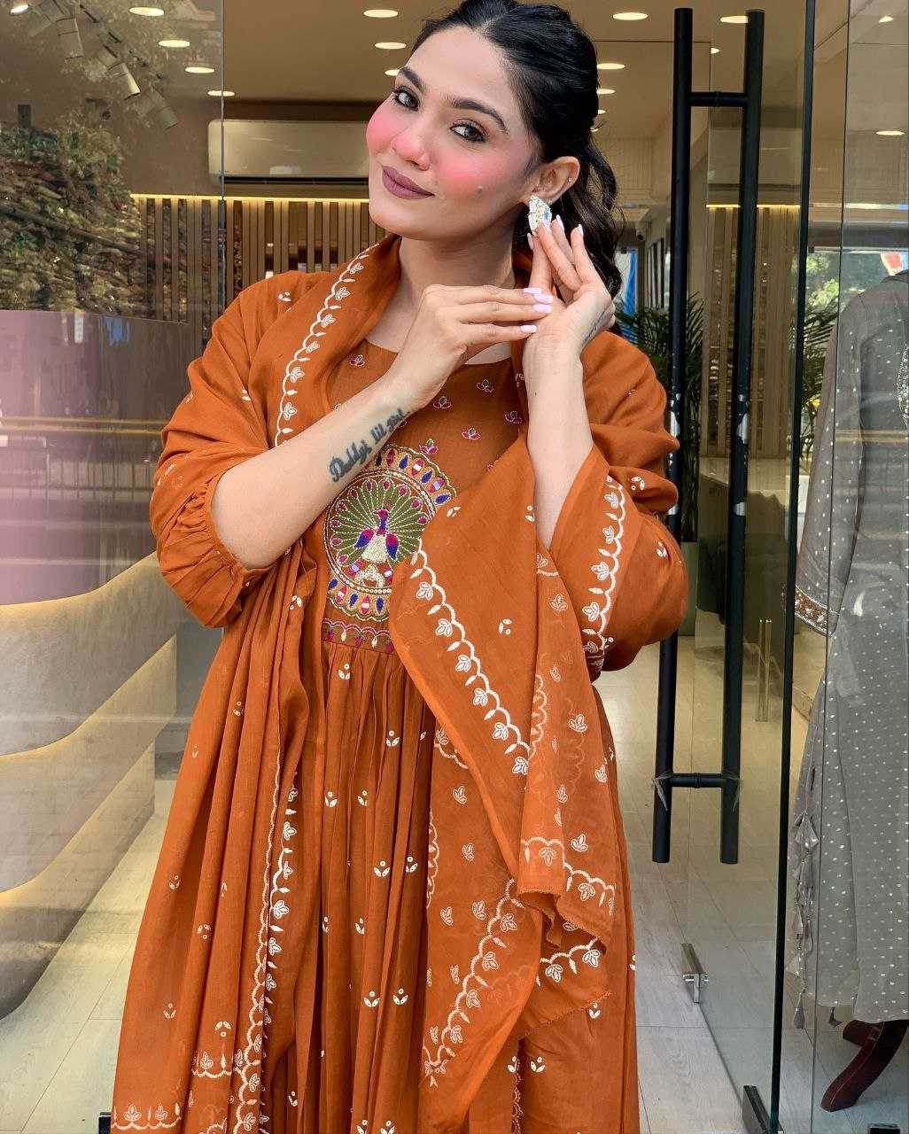 Cotton Casual Embroidered Kurti - MYLUXURY LANE ENTERPRISE